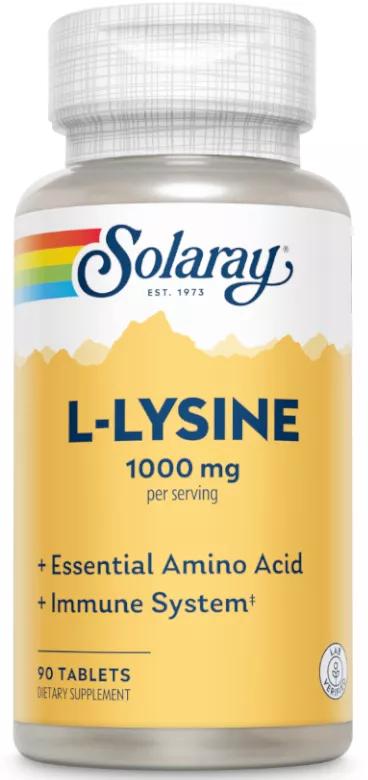 Solaray Plus L-Lisina 1000 Mg 90 Comprimidos