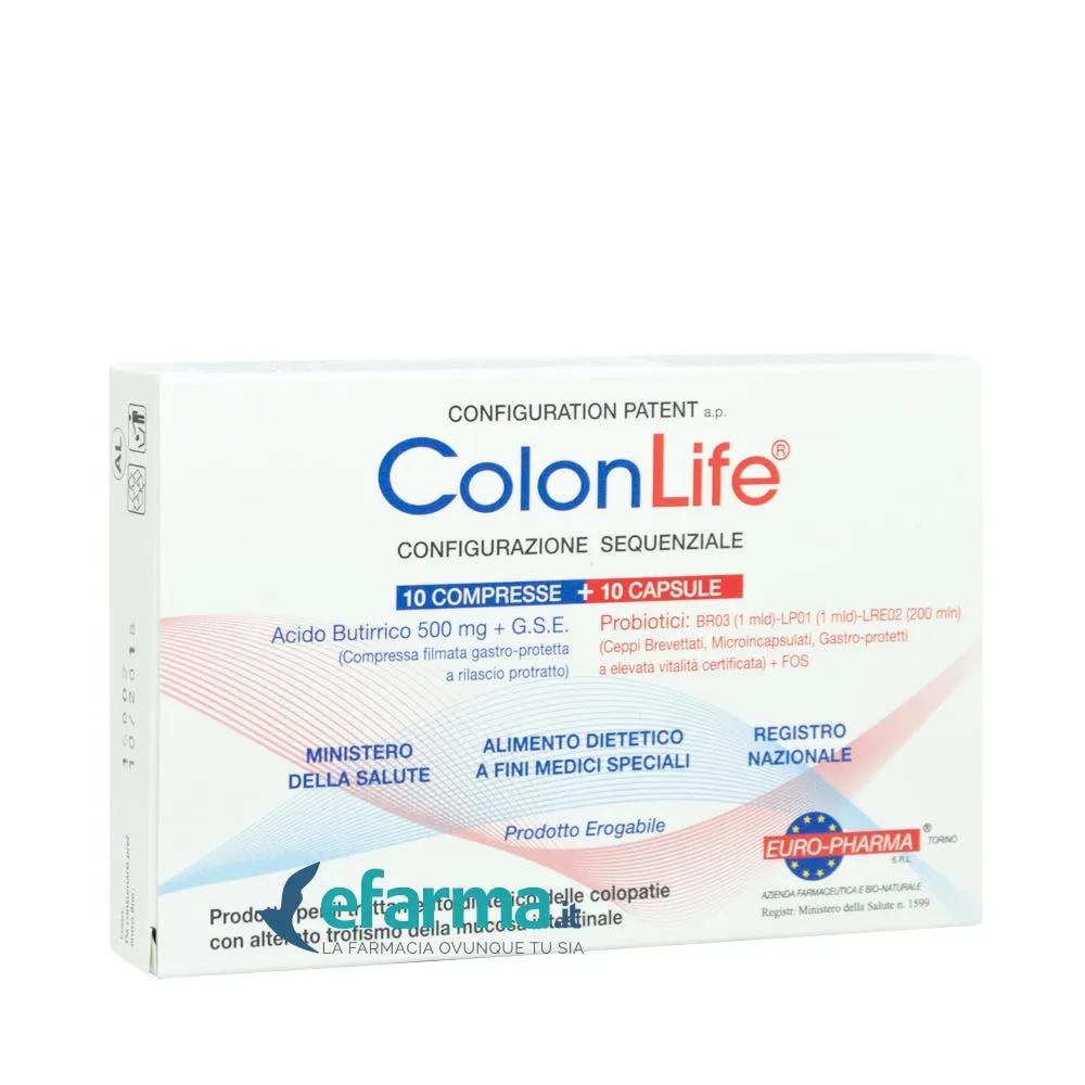 Colonlife Integratore Trattamento Coleopatie 10 Compresse + 10 Capsule