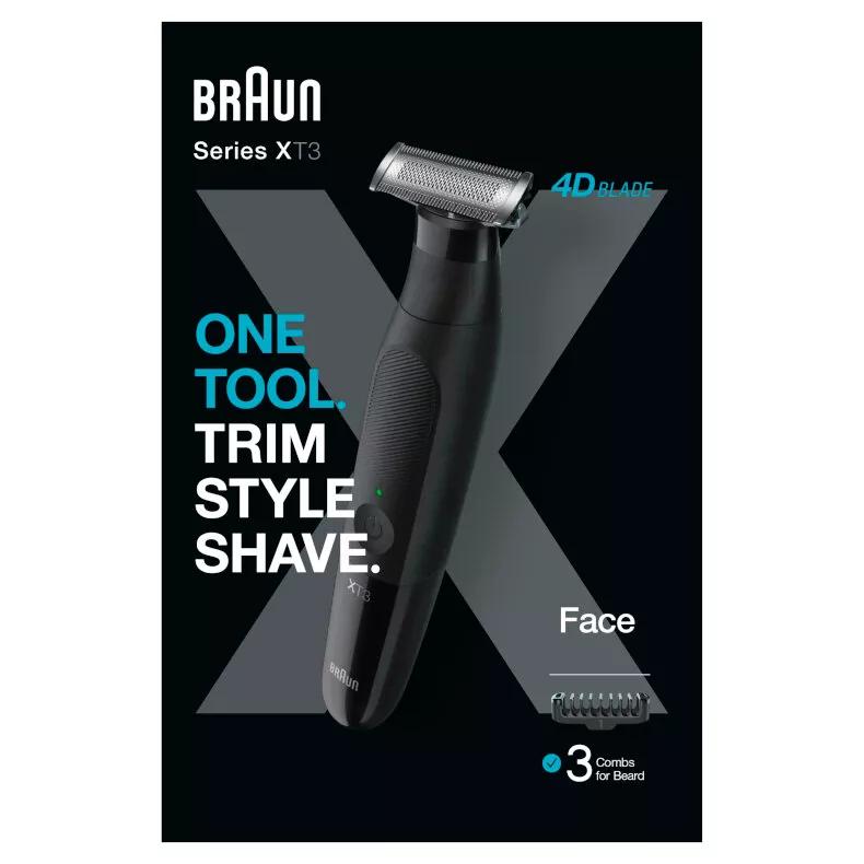 Tondeuse à barbe et rasoir visage et corps Braun XT3100 Series X