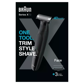 Braun XT3100 Series X Recortadora de Barba y Afeitadora Rostro y