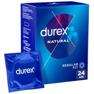 Préservatif Durex naturel Plus facile sur 24 unités