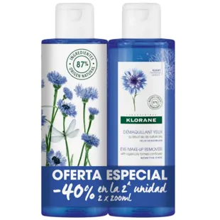 Klorane Al Bleuet Lait Démaquillant Yeux Apaisant 200 ml + DUPLO 200 ml