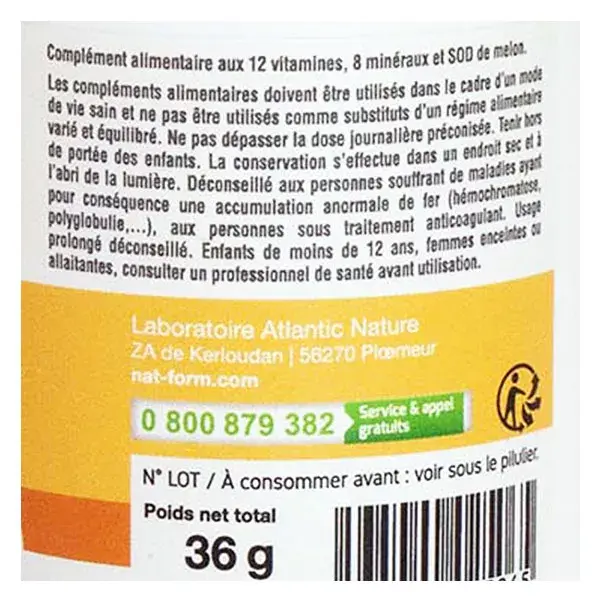 Nat & Form Vitamins & Minerals Multivitamin' Liposomal 60 vegetable capsules