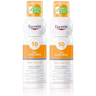 Eucerin Sun Spray Solar Transparente Dry Touch Oil Control SPF50+ 2x200 ml