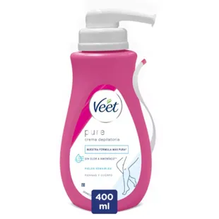 Enthaarungscreme für empfindliche Haut mit Veet Dispenser 400ml