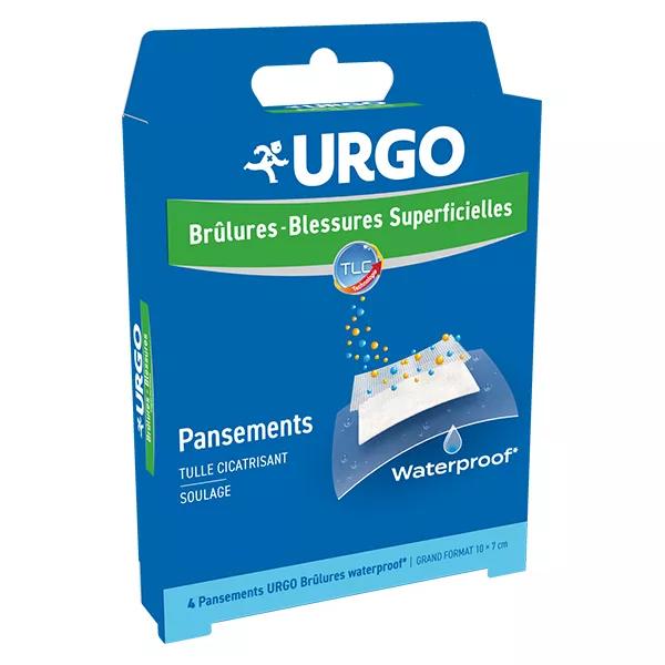 Urgo Primeros Auxilios Quemaduras Heridas Superficiales Apósitos Impermeables 10 x 7cm 4 unidades