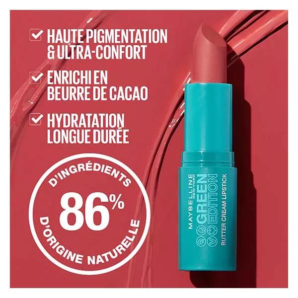 Lápiz labial Maybelline Green Edition Butter Cream n.° 12 Shore
