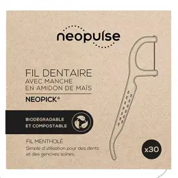 Neopulse – Neopick Fil Dentaire avec Manche Biodégradable 30 unités