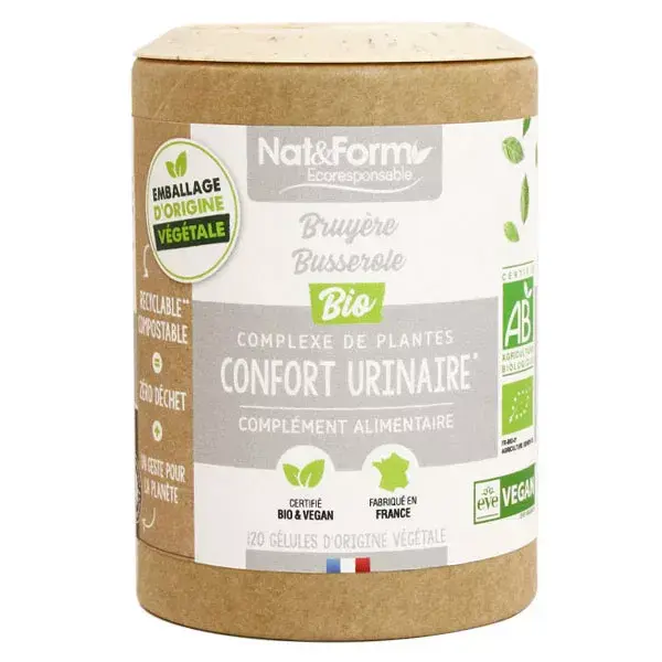 Nat & Form Eco Responsable Complexe Confort Urinaire Organic 120 capsules