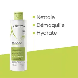 A-Derma Biology Eau Micellaire Dermatologique Hydra-Nettoyante Bio 400ml