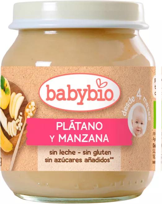 Babybio Tarrito Manzana y Plátano +4m 130 gr