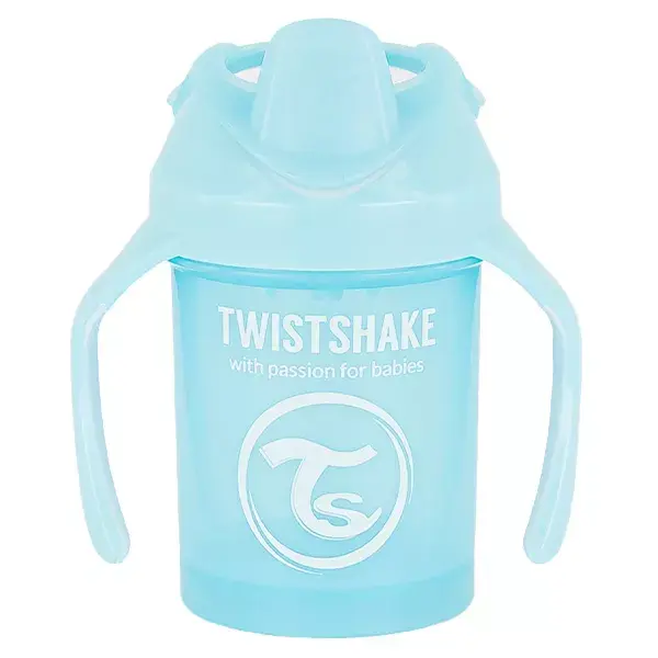 Twistshake Tasse d'Apprentissage Mini Cup Bleu Pastel +4m 230ml