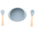 Olmitos Gray Silicone Tableware 3 pieces