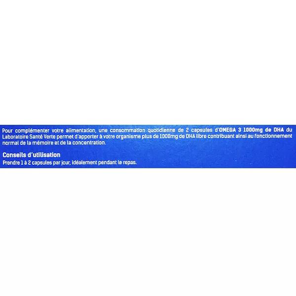 Santé Verte Oméga3 1000mg de DHA 60 cápsulas