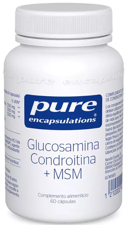Pure Encapsulations Glucosamina Condroitina + MSM 60 Cápsulas