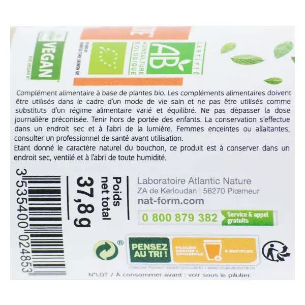 Nat & Form Eco Responsable Joint Comfort Complex Organic 120 capsules