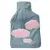 Sanodiane agua caliente botella goma suave con gris de la cubierta de tela motivos de nubes