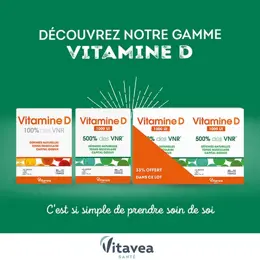 Vitavea Vitamine D 1000 UI Defense naturelles Tonus musculaire 30 gummies