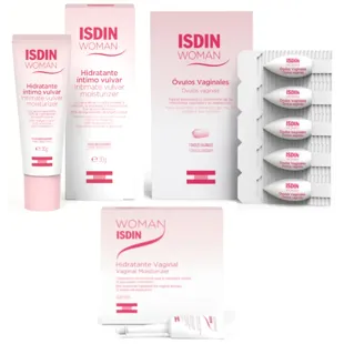 Isdin Woman Hydratant Vulvaire 30 ml + Hydratant Vaginal Intime 12x6 ml + Ovules Vaginaux 7 unités