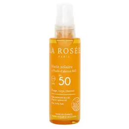 La Rosée Huile Solaire à l'Huile d'Abricot Bio SPF50 150ml