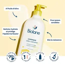 Biolane - Liniment Oléo-calcaire - Bébé - Peaux Sensibles - 700ml