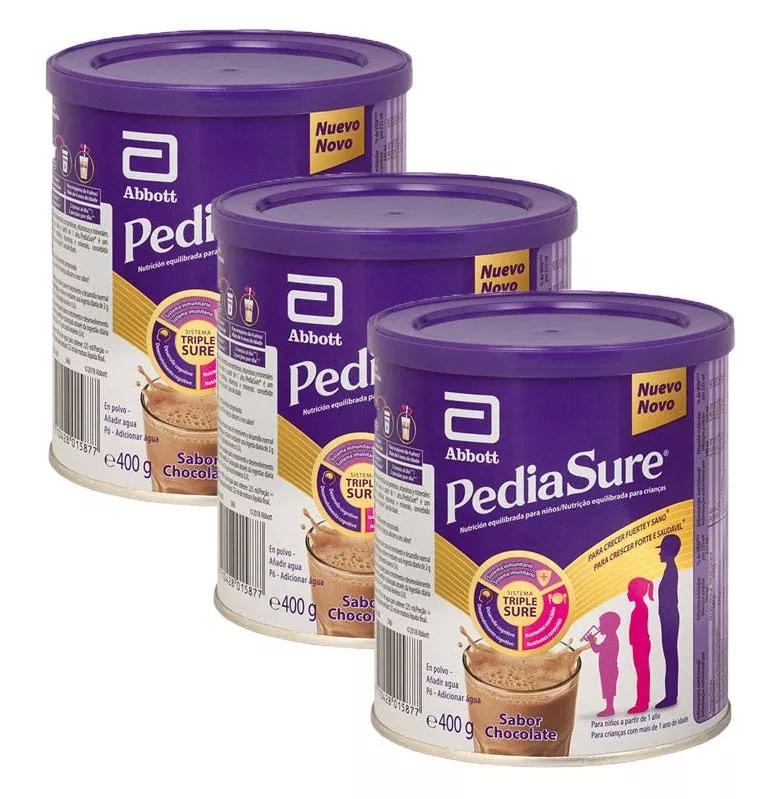 Pediasure 3 Latas 400 gr Sabor Chocolate