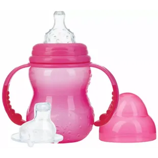 Nûby Training Bottle with Teat and Mouthpiece +0m 240 ml Pink