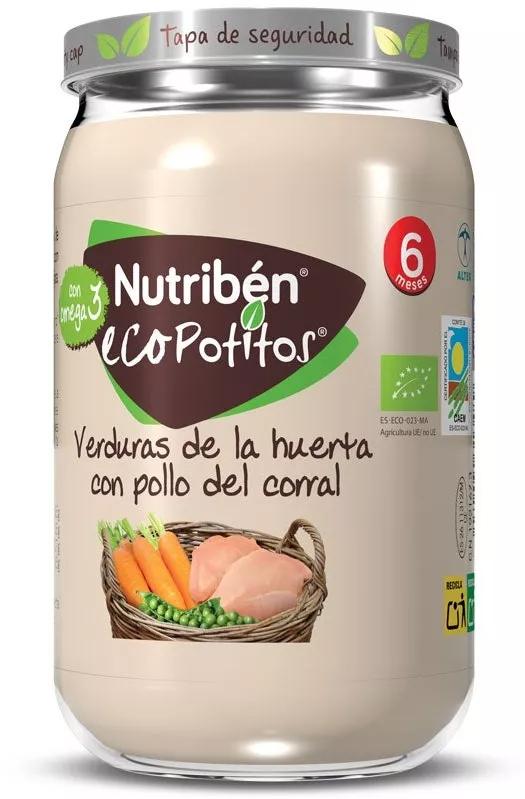 Nutribén Potitos Variados Pollo, Cordero, Merluza y Frutas +6m 4 uds