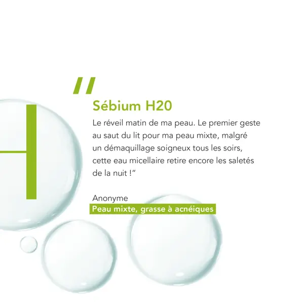 Bioderma Sébium H2O Eau Micellaire Purifiante Peaux Mixtes à Grasses 250ml