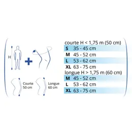 Thuasne Ligaflex Immo 0° Attelle d'Immobilisation du Genou Hauteur 60cm Taille M