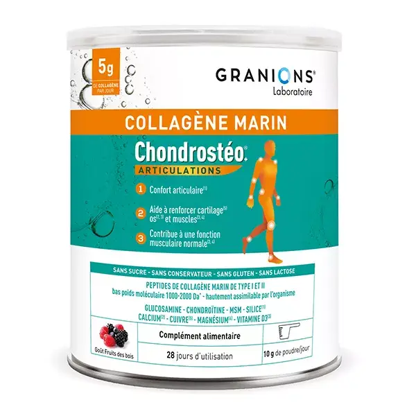 Chondrostéo+ Collagene Marino Confort Articulaire Gusto Fruits des Bois Poudre 280g