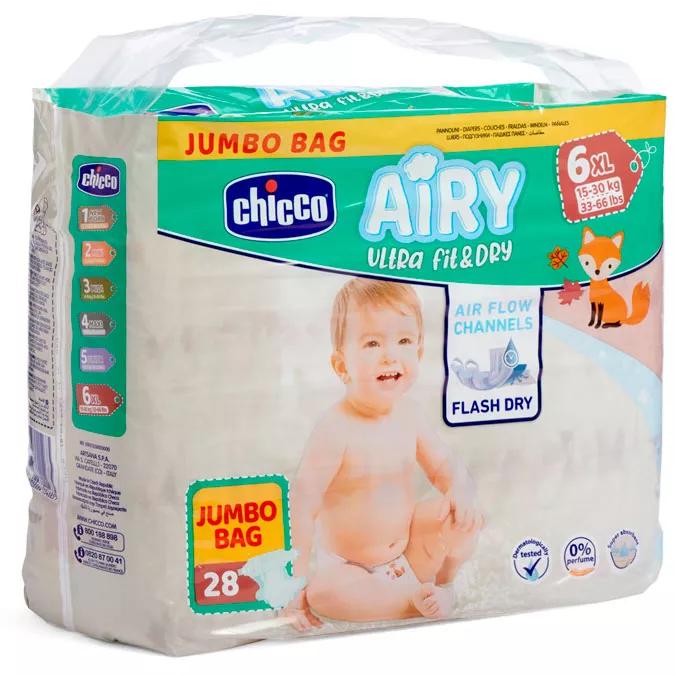 Chicco Fraldas Ultra Fit and Fun T6 16-30 Kg 28 Uds