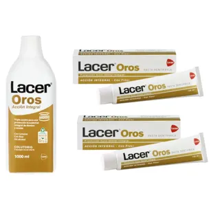 Lacer Oros Mouthwash 1000 ml + Lacer Oros Toothpaste 2x125 ml