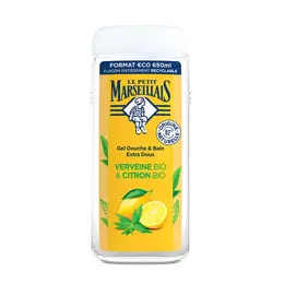 Le Petit Marseillais Gel Douche Extra Doux Verveine Bio Citron Bio 650 ml