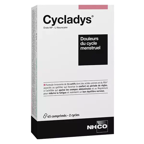 NHCO Cycladys Douleurs de Règles Cycle Menstruel 45 comprimés