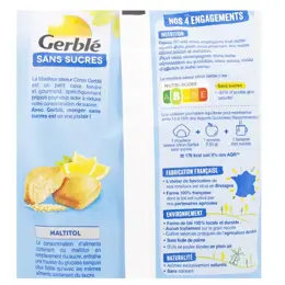 Gerblé Sans Sucres Moelleux Saveur Citron 196g