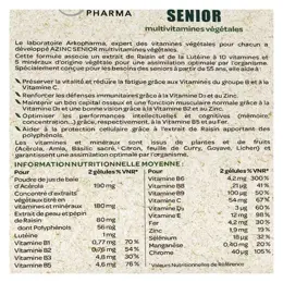 Arkopharma Azinc Naturel Sénior 60 gélules