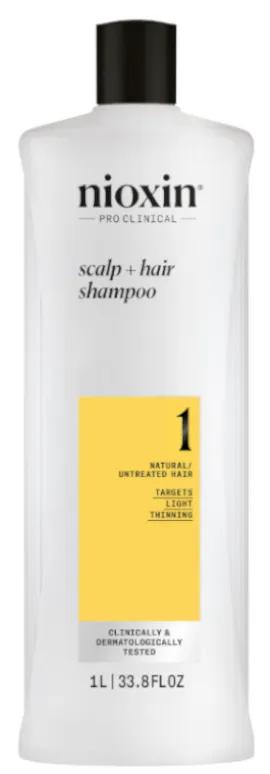 Nioxin 1 Shampoo Naturale Per Capelli Indebolimento Lieve 1000 ml