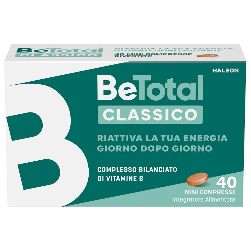 Be-Total Integratore Alimentare Vitamina B Vitamina B12 Acido Folico Energia Adulti 40 Compresse