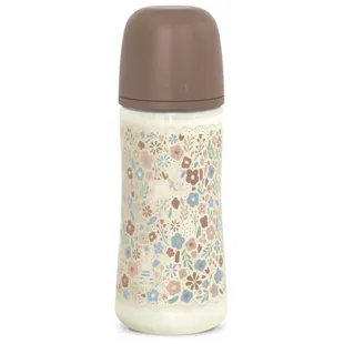 Suavinex Wonderland Baby Bottle, Dense Flow, Flowers, Brown, +6m, 360ml