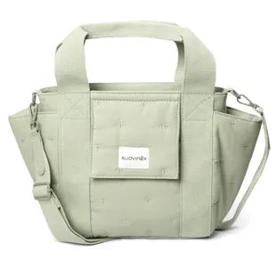 Suavinex Small Maternity Organizer Bag for Stroller, Plain Green