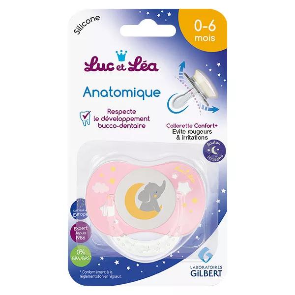 Luc et Léa Ciuccio Anatomico Notte con Anello +0m Elefante Rosa