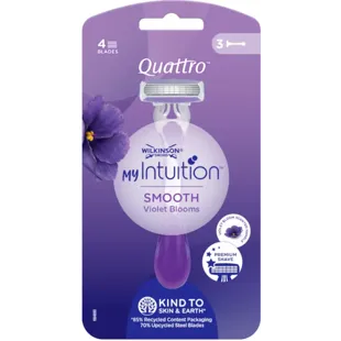 Wilkinson Sword Quattro Intuition Smooth Violet Blooms