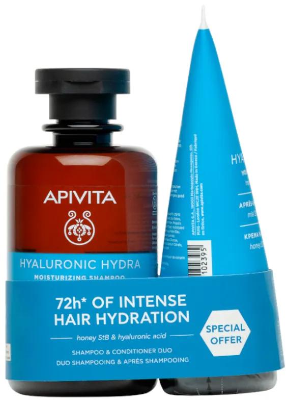 Shampoing hydratant Apivita 250 ml + Après-shampoing 150 ml