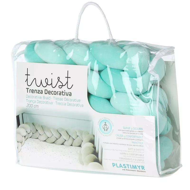 Plastimyr Protège Lit Twist Braid Menthe 200 cm