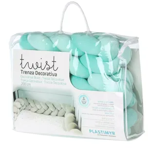 Plastimyr Protetor de Berço Torção Trança Menta 200 cm