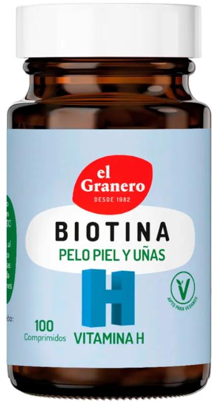 Imagen de El Granero Integral Biotin (Vitamina H Biotina) 100 Comprimidos