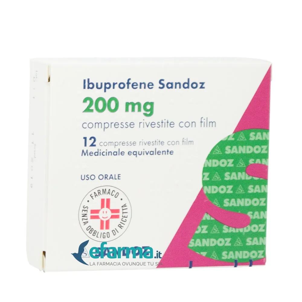 Ibuprofene Sandoz 200 mg Antidolorifico 12 Compresse Rivestite