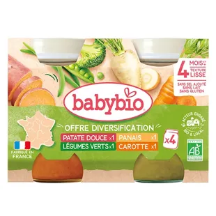 Babybio Mes 1ers Légumes de Nos Régions Bio 4 x 130g