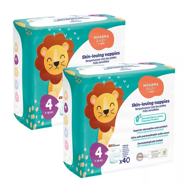 Mifarma Babyluiers T4 7-18kg 2x40 stuks